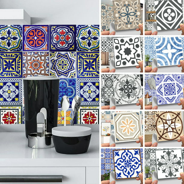 Details about   20x Moroccan Style Tile Wall Sticker Kitchen Bathroom Self-Adhesive Mosaic Decor